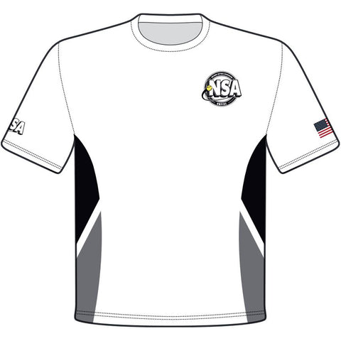 NSA Sublimated White Dri Fit Umpire Shirt