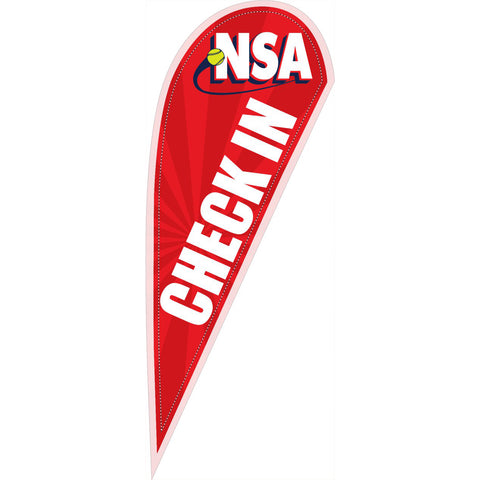 NSA Check In 10 ft Tear Drop Flag