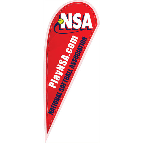NSA Logo 10 ft Red Tear Drop Flag