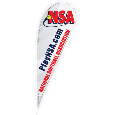 NSA Logo 10 ft White Tear Drop Flag