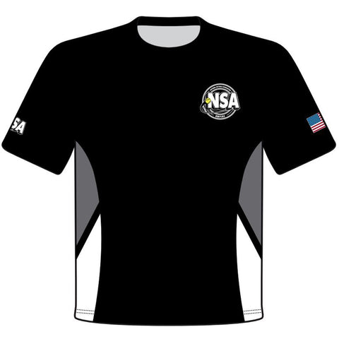 NSA Sublimated Black Dri Fit Umpire Shirt