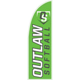 Outlaw Softball Logo 10 ft Straight Flag