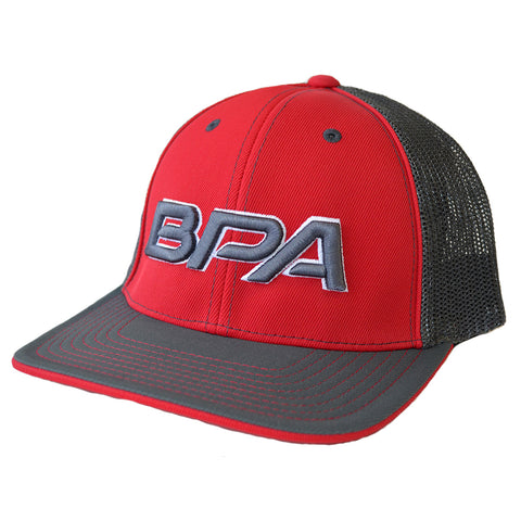 BPA Flex Fit Mesh Hat - 404M Red / Graphite