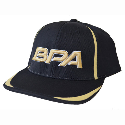 BPA Flex Fit Hat - 472F Black / Vegas Gold