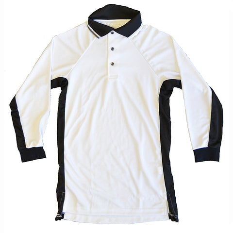 NSA White Long Sleeve Umpire Shirt